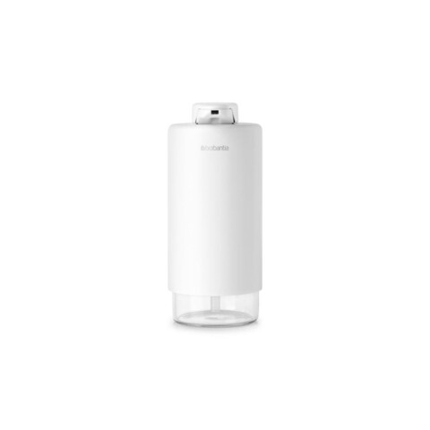 Dozator sapun / detergent lichid, Brabantia, SinkStyle Mineral, 6.5x8.5x15 cm, 200 ml, otel, alb