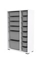 Dulap multifunctional, Estella, Rine 2D4K8U, Alb/Gri