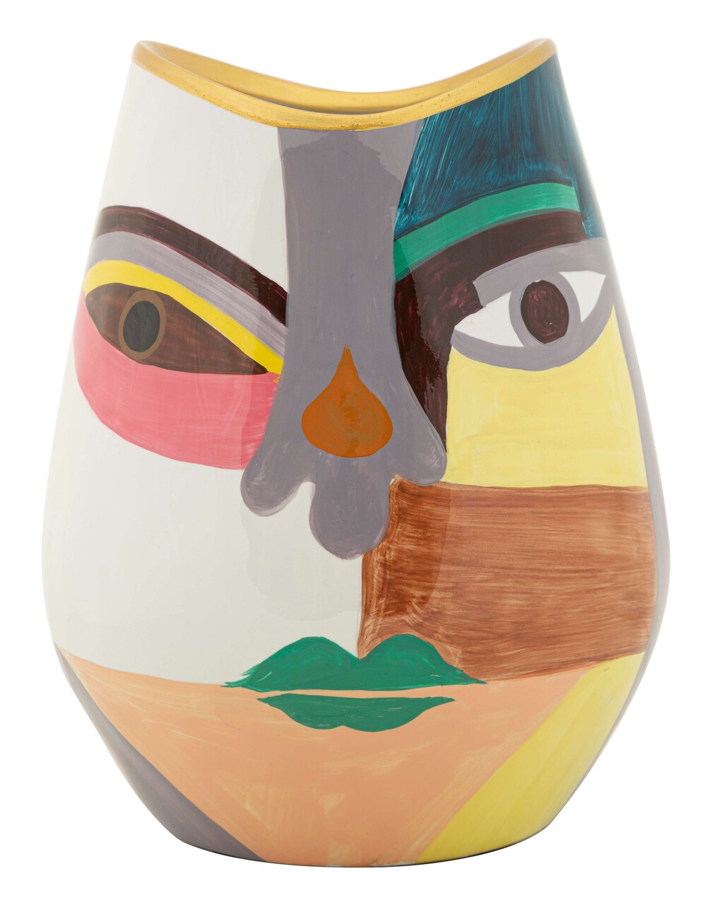 Vaza decorativa Piccassy Fat, Mauro Ferretti, 19x24.5 cm, ceramica, multicolor