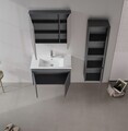 Dulap de baie cu chiuvetă, Hanah Home, Side 85 v2, Antracit mat