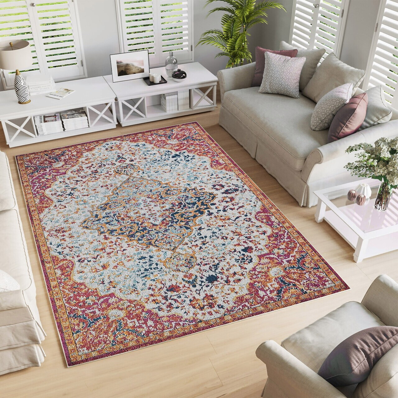 Covor Woopamuk177 100x150 cm BUMBAC/POLIESTER Multicolor