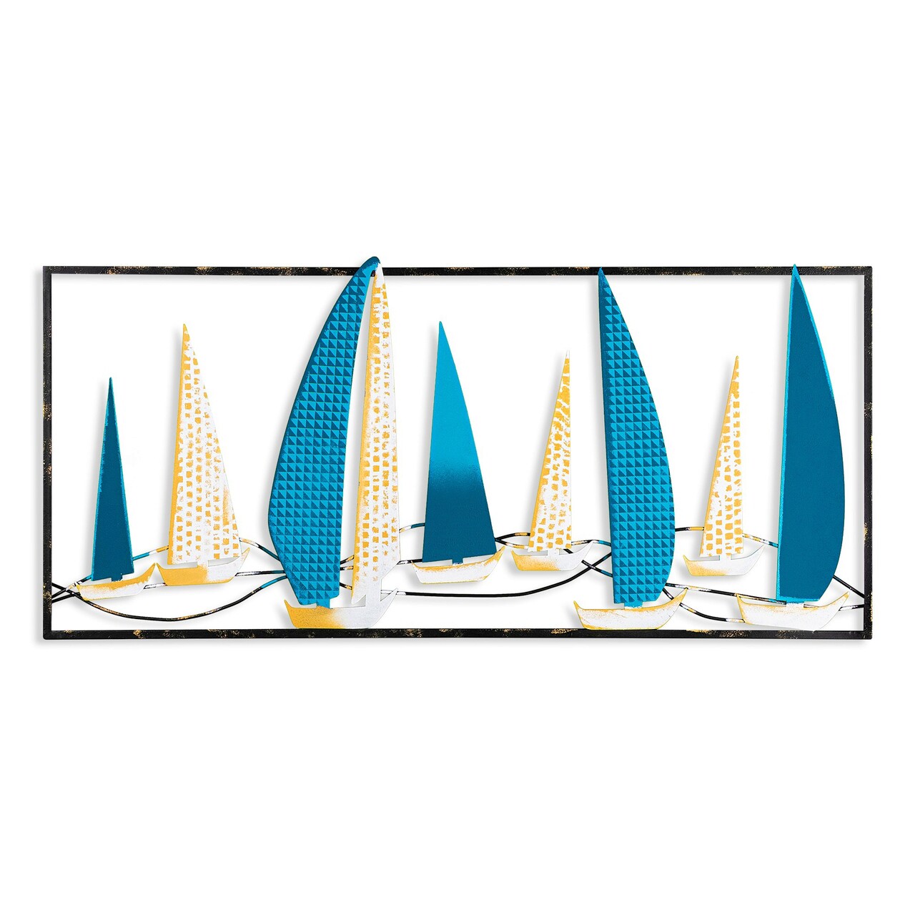 Decoratiune de perete, Yelkenli 2, Dimensiune: 40 x 90 cm, Multicolor - imagine 6