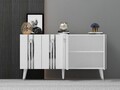Consola, Olivia, Isil, 150x80x40 cm, PAL , Alb / Argintiu