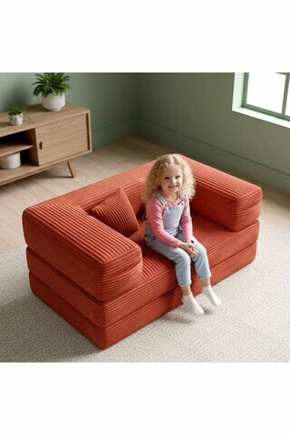 Canapea extensibilă pentru copii, Atelier del Sofa, 326NYR1111, Caramiziu