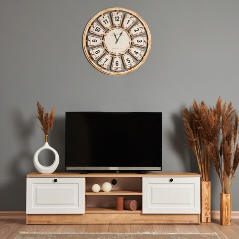 Comoda tv, tuvalle, tuvalle 044, 159.8x45x34 cm, pal, stejar safir / nuc