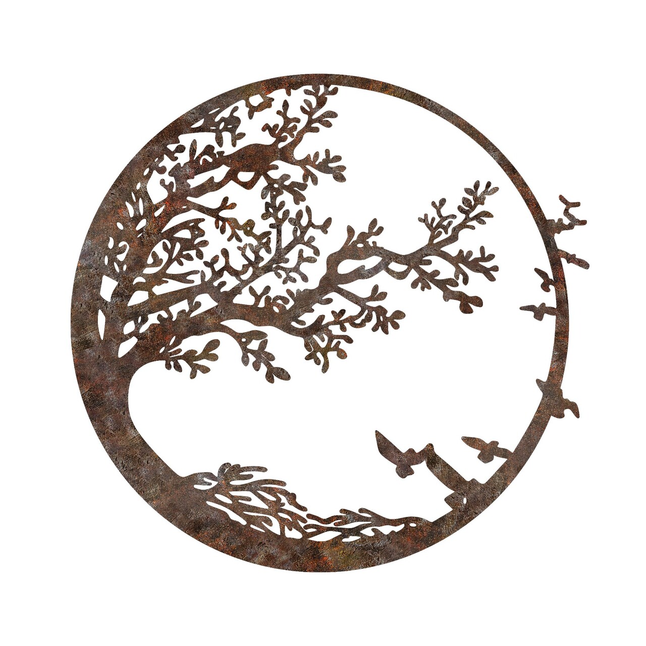 Decoratiune de perete, Rusty Tree, Dimensiune: 66 x 68 cm, Maro antichizat - view 5