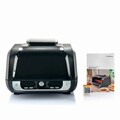 Friteuza cu aer cald cu gratar, accesorii si carte de retete InnovaGoods, Air Fryer Fryinn 12-in-1 6000, 6 L, 3400 W, negru