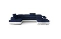 Coltar extensibil dreapta 6 locuri ELTAP, Rod-41, Rodrigo, 345x202x90 cm, lemn/poliester, albastru inchis/alb