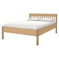 Pat dublu, 140x200 cm, Luna Colonial, Inter Link, lemn, stejar