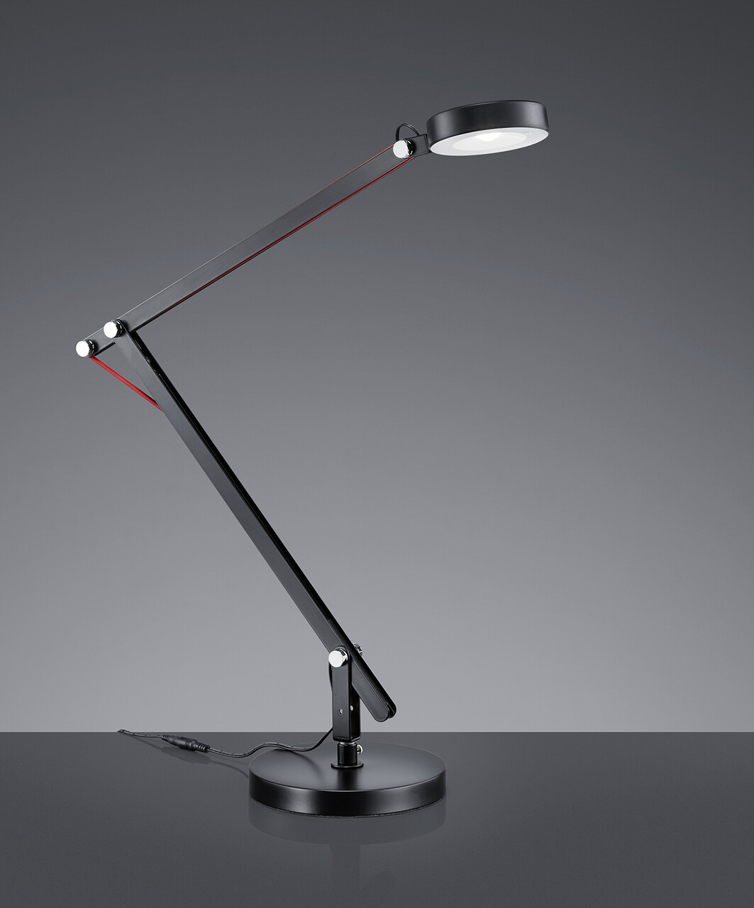 Lampa de masa Amsterdam, TRIO, 18x90 cm, 5W, 1x SMD LED, metal, negru