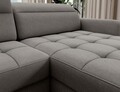 Coltar extensibil dreapta 4 locuri ELTAP, RT-04RAQ, Berrto, 306x165x100 cm, lemn/poliester, gri inchis