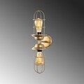 Aplica de perete, Mahoni - 13208, Fulgor, 12 x 20 x 51 cm, 2 x E27, 40W, auriu