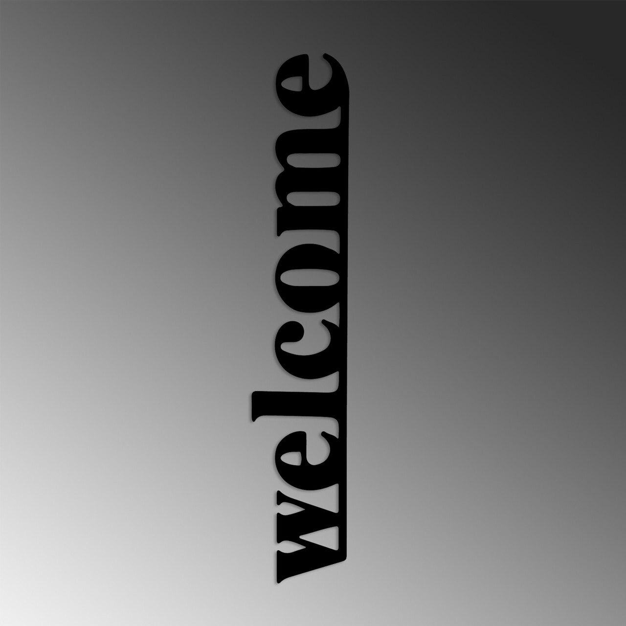 Decoratiune de perete, Welcome-5, (Grosime: 1,5 mm), Negru - view 5