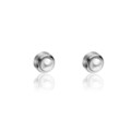 Cercei, Emily Westwood, Silver White Pearl, inox, argintiu