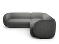 Coltar simetric 5 locuri, Kate, Micadoni, 252x252x76 cm, tesatura boucle, gri inchis