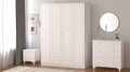 Set dormitor pentru copii, Rabi, Rb-081, Alb mat