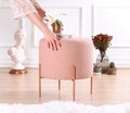 Taburet, Fluffe, 209FLF1175, 50% bumbac, 50% in, Roz