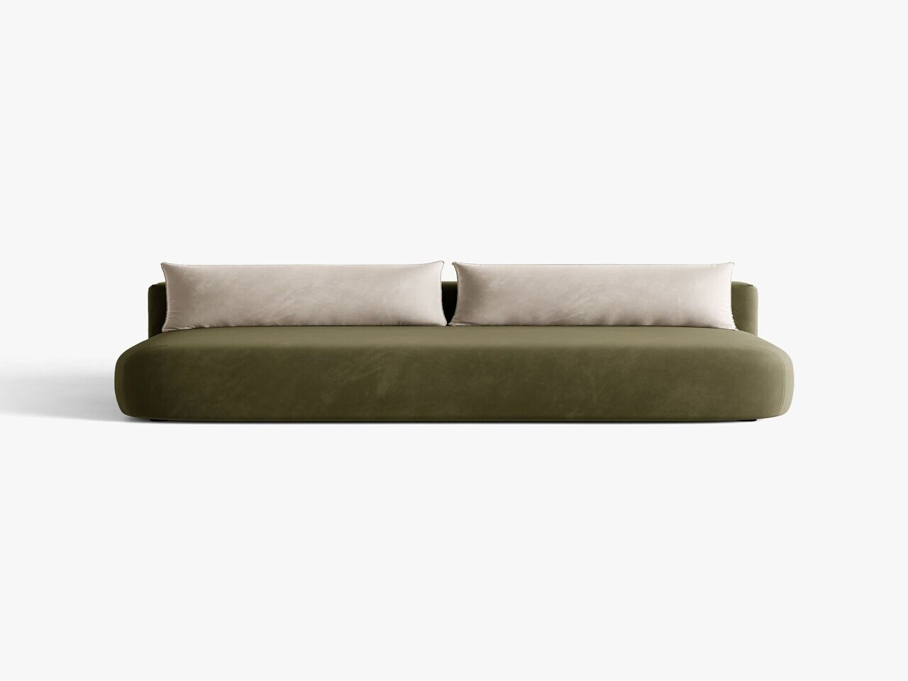 Canapea extensibila 3 locuri, Hena, Micadoni Home, 205x112x85 cm, catifea, verde