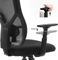 Scaun de birou, Songmics, ergonimic, suport lombar reglabi, sezut cu arcuri, max 120 kg, negru