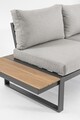 Set mobilier pentru gradina/terasa 5 piese Sven, Bizzotto, aluminiu/placaj/poliester, gri carbune