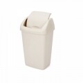 Cos de gunoi cu capac batant, Kara Beige, Heinner, 24.5 x 31.5 x 53 cm (25L), plastic, bej