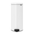 Cos de gunoi cu pedala, Brabantia, NewIcon Metal Bucket, 30 L, 38x29.3x67.9 cm, otel, alb