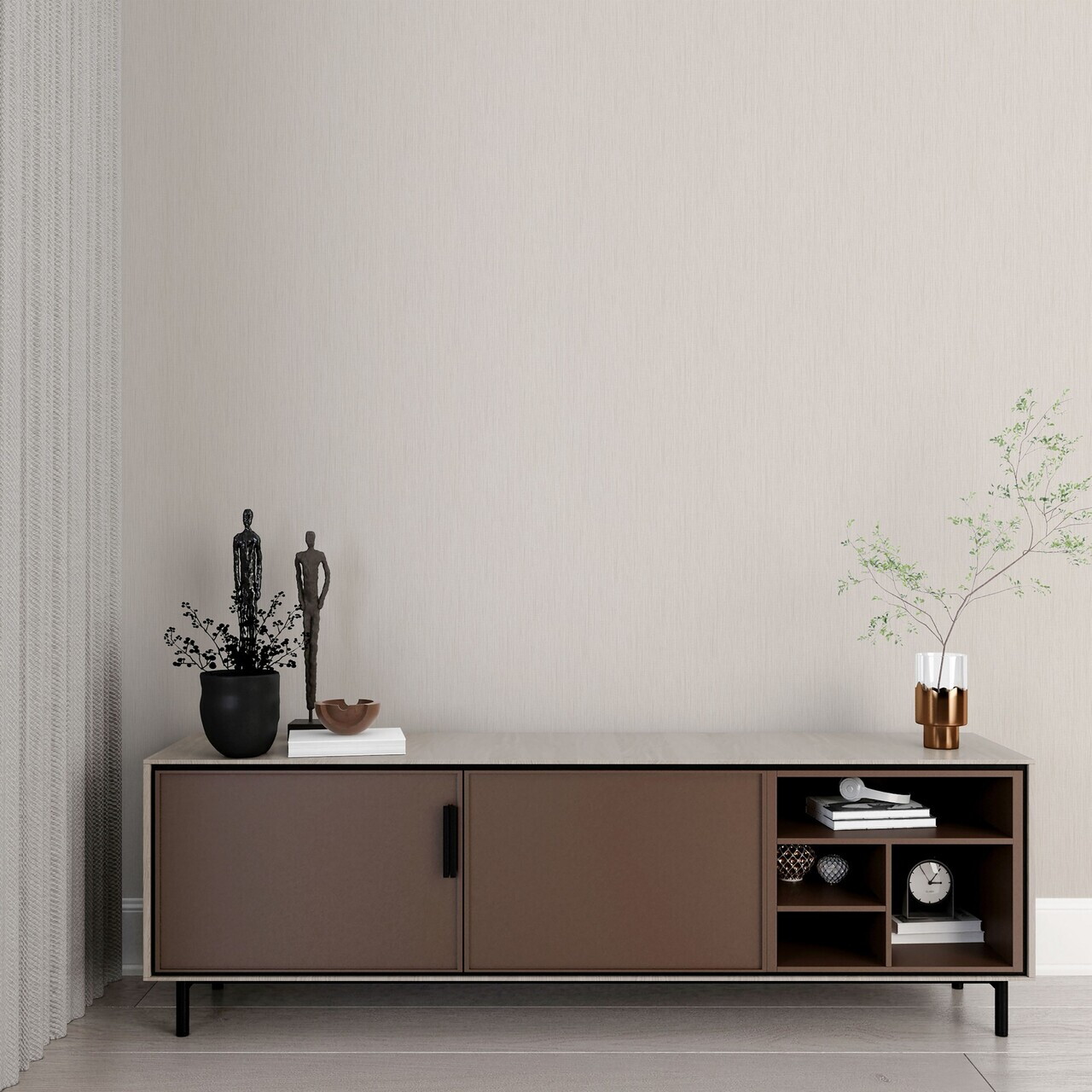 Tapet, Him Collection, Lățime: 106 cm Lungime: 1005 cm, Bej
