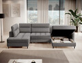 Coltar extensibil dreapta 4 locuri ELTAP, RT-03TOS, Berrto, 306x165x100 cm, lemn/poliester, gri inchis