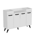 Dulap multifunctional, Coraline, Visar, 120x88 cm, PAL, Alb