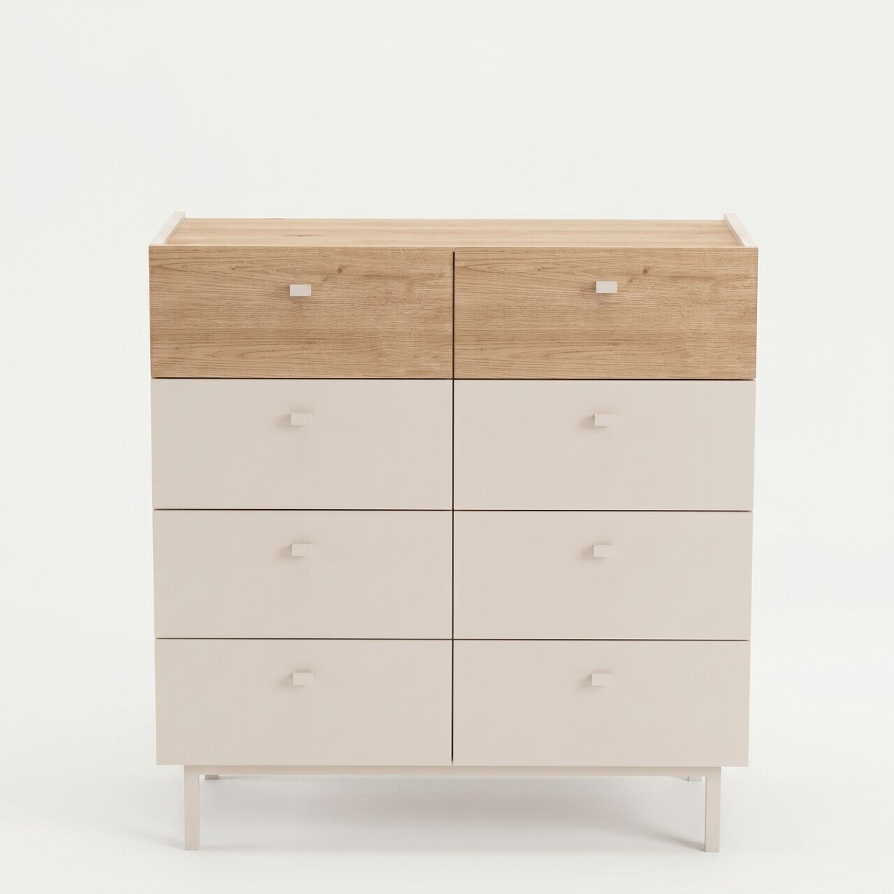 Dulap, Hanah Home, Luke, 89.4x93.1x41.8 cm, PAL, Nisip / Stejar — imaginea 5