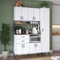 Dulap multifunctional, Hanah Home, JE260, 160x218.6x45 cm, Alb/Maro