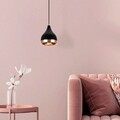 Set lampa si lustra, Opviq, 892OPV9106, Metal, Negru/Cupru