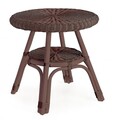 Masuta de cafea pentru gradina/terasa Alliss, Bizzotto, D52x52 cm, ratan/rachita, rosu ruby