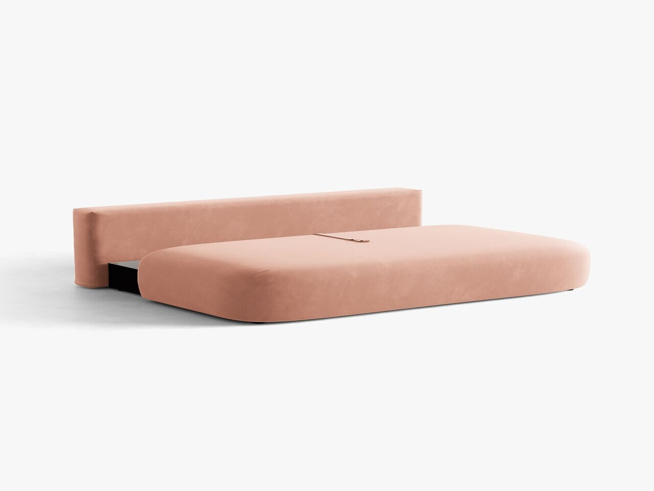 Canapea extensibila 3 locuri, Hena, Micadoni Home, 205x112x85 cm, catifea, roz — imaginea 3