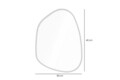 Oglinda decorativa, Lumisfera, Asymmetric Design 30 x 42, Argintiu