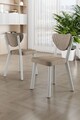 Set scaune 4 piese, Charlotte, Arfe, Cappuccino / Alb