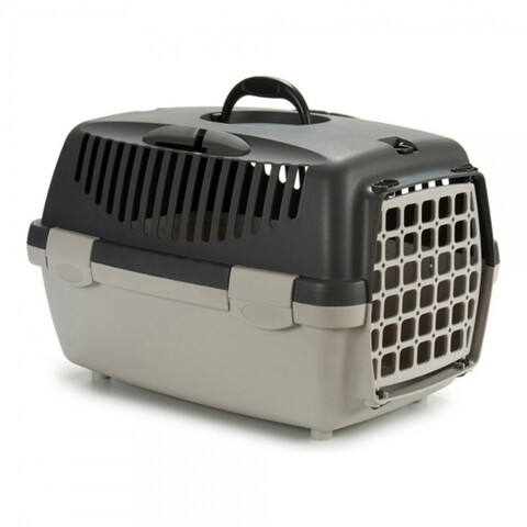 Transportor pentru animale de companie, stefanplast, 47 x 30 x 33 cm, plastic, gri