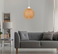 Lustra, 190 - JE, FullHouse, 24 x 55 cm, 1 x E27, 60W, ecru/maro