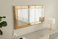 Oglinda decorativa, Siam, Pierre, 60x120x2.2 cm, MDF , Bronz / Alb