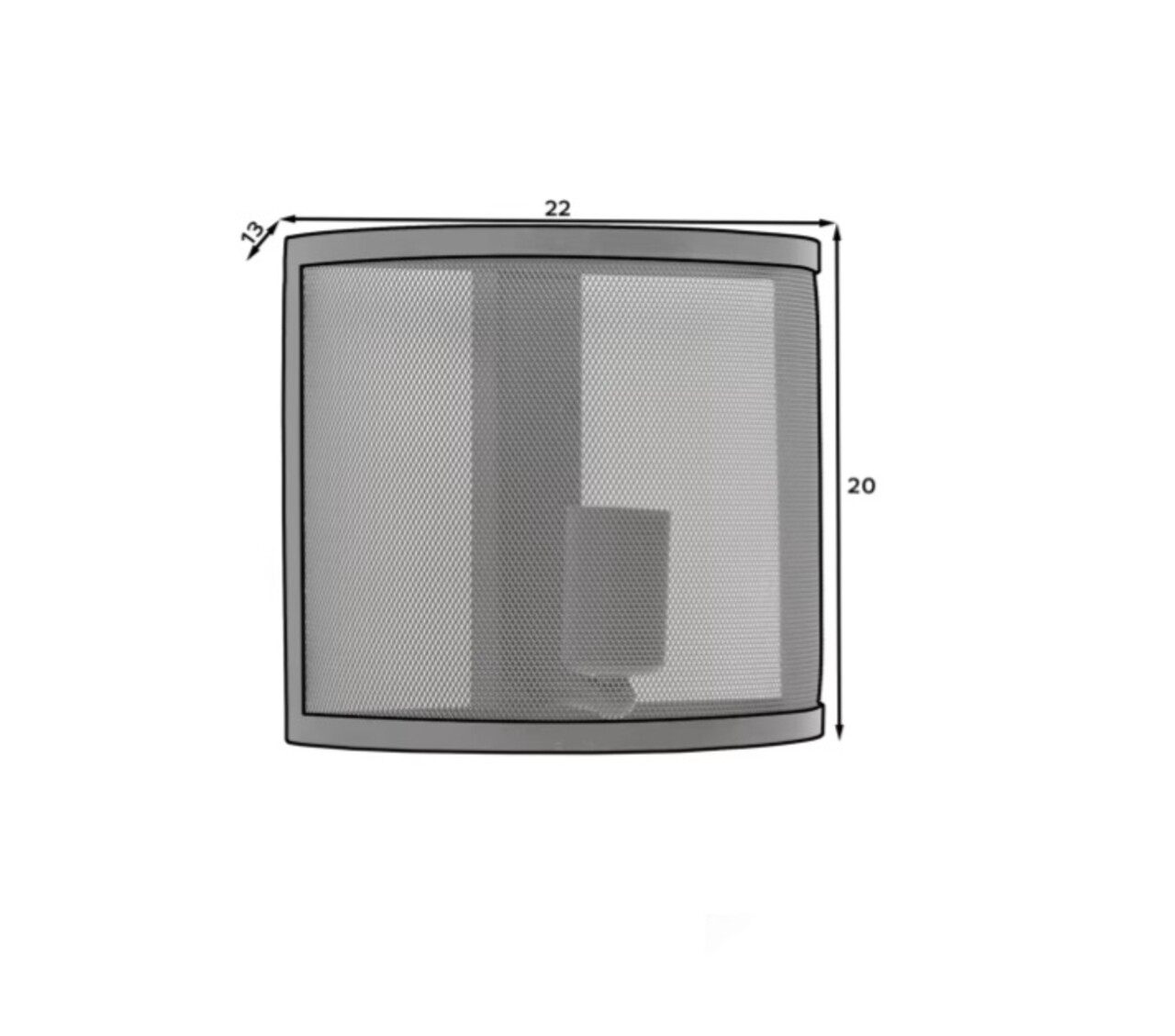 Aplica de perete ELTAP, Gormar, 22x13x20 cm, 1xE27, 15W, otel, negru
