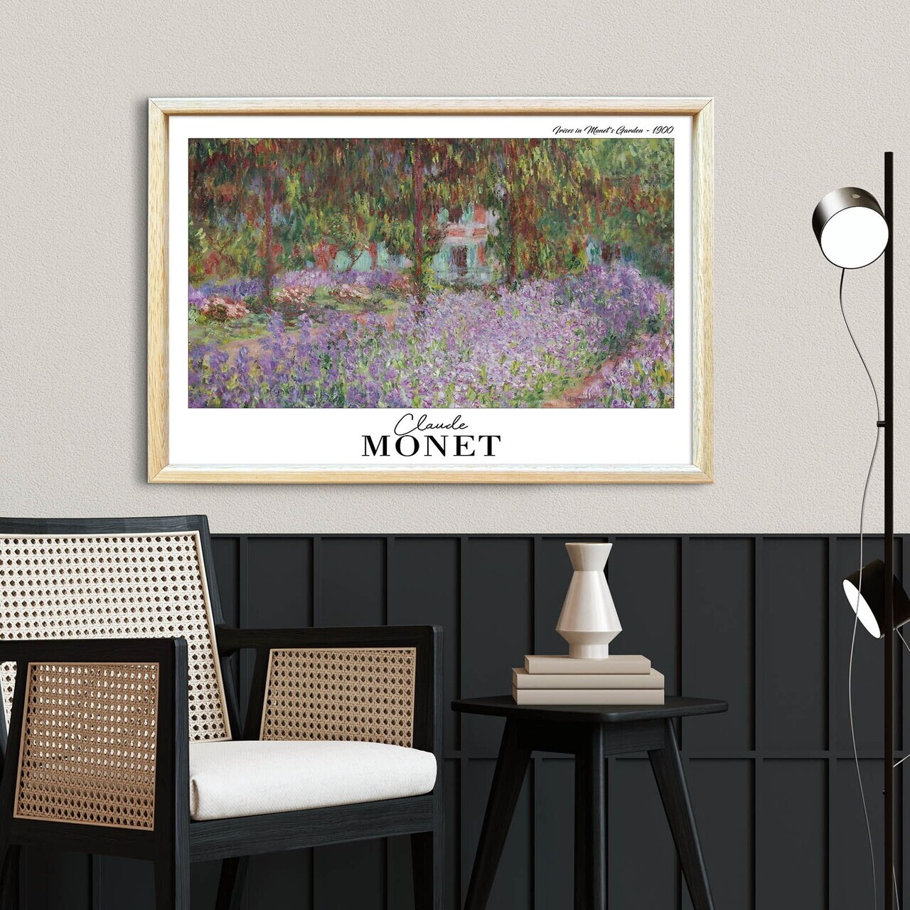 Tablou decorativ, 4262AHSMONET-007, Lemn masiv, Fundal: 100% MDF (Grosime: 2,7 mm), Multicolor - view 2