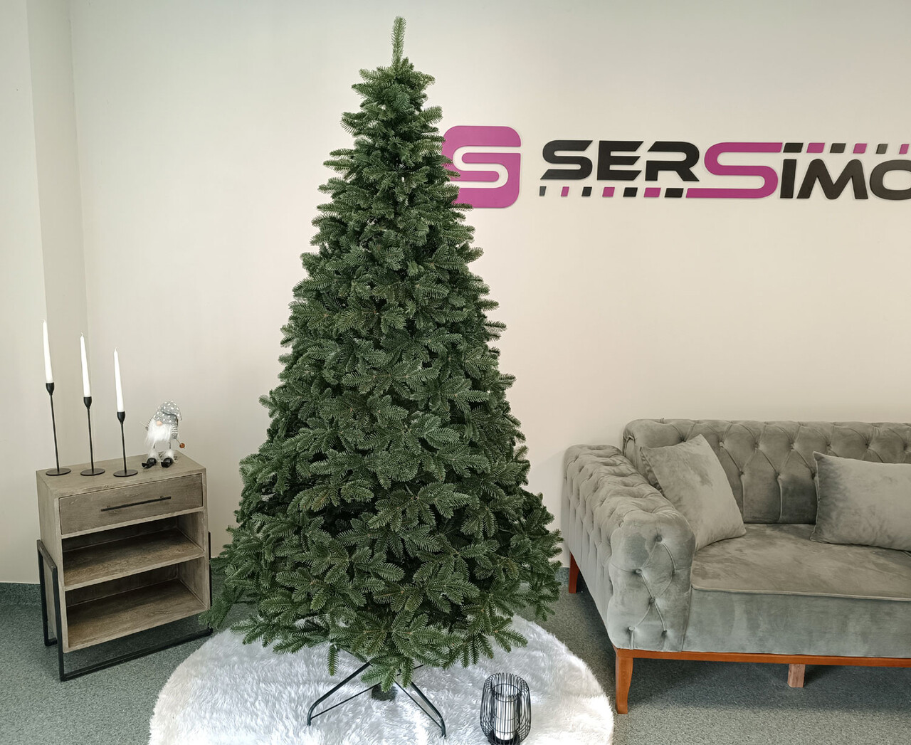 Brad artificial Christmas Deluxe by Sersimo, Canada verde, 3D, 210cm — imaginea 3