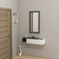 Bufet, Arnetti, Vien, 82x15 cm, PAL, Antracit/Alb
