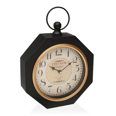 Ceas de perete emerson, versa, 28 x 38.5 cm, metal, negru