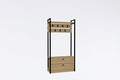 Cuier de perete, Puqa Design, Manolya, 90x180x33 cm, PAL, Safir / Negru