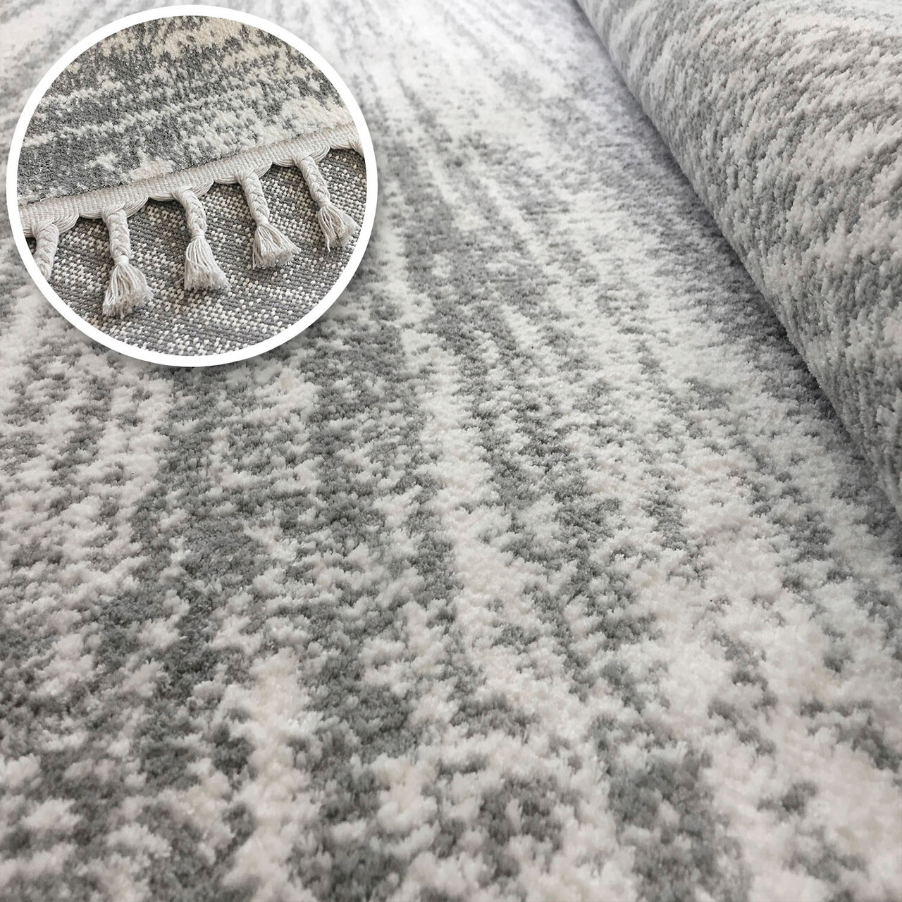Covor, 2778A , 80x150 cm, Poliester, Alb / Gri deschis - 1 | YEO