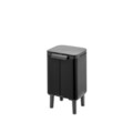 Cos de rufe, Brabantia, Bo Small, 4 L, 17.2x20x36 cm, otel, negru mat