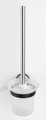 Perie pentru toaleta cu suport, Wenko, UV-Loc, Udine, 11 x 38 x 15.5 cm, inox/sticla