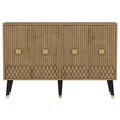 Consola, Odessa, Carbın, 120x80x30 cm, PAL, Stejar safir / Aur