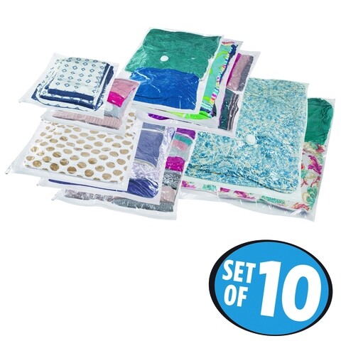 Set 10 saci pentru vidat Vacuum Storage, iDesign, plastic